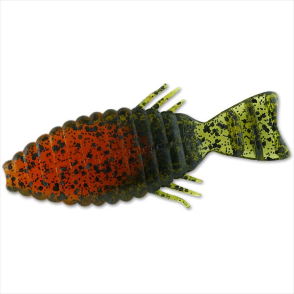 deps Bass Lure Bull Flat 3 inch Non-Salt #51 Green Pumpkin Orange