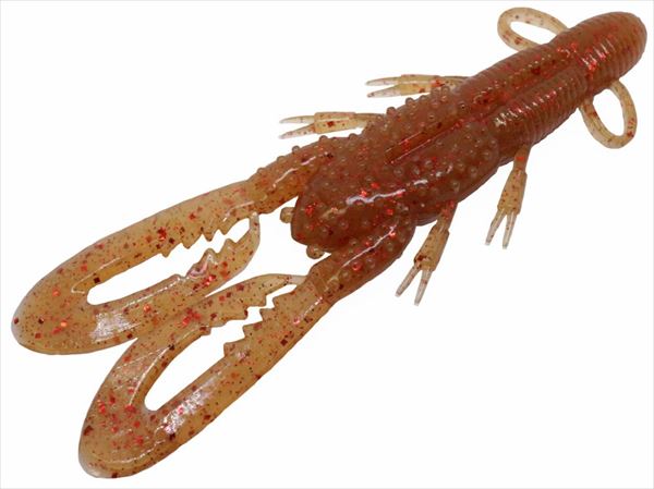 Eclipse Worm Punching Shrimp 3.3 inch #08 Cinnamon Red Flake