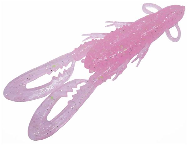 Eclipse Worm Punching Shrimp 3.3 inches #09 Krill Pink Silver Glow