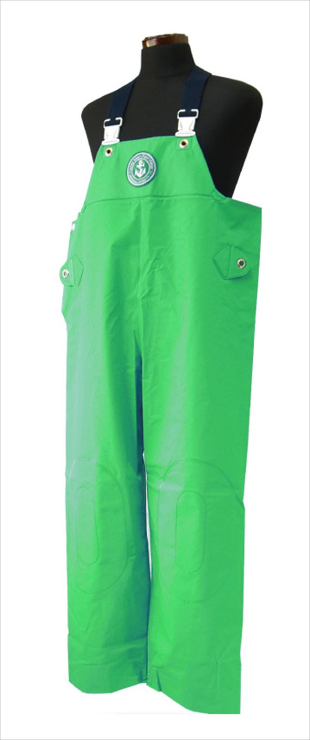 Craftel Rainwear Chest Pants with Front Opening, L, Green