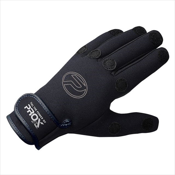 (PROX) 5-fingered gloves, black x black