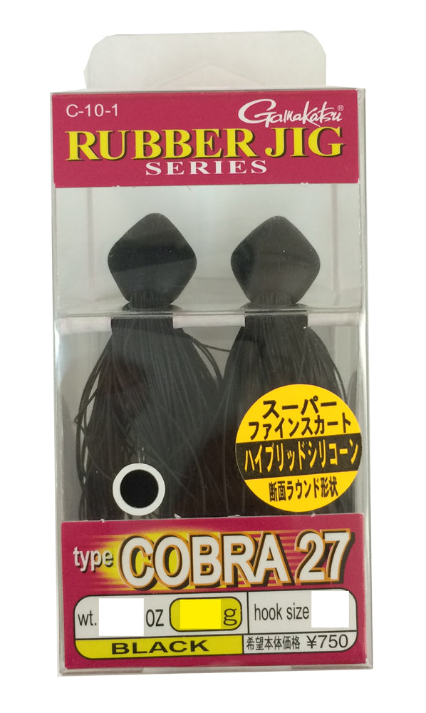 Gamakatsu Rubber Jig Type Cobra 27 7g Black 1/0