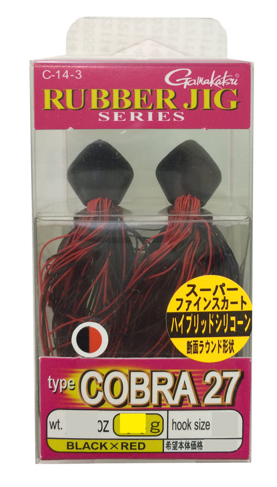 Gamakatsu Rubber Jig Type Cobra 27 7g Black & Red 1/0