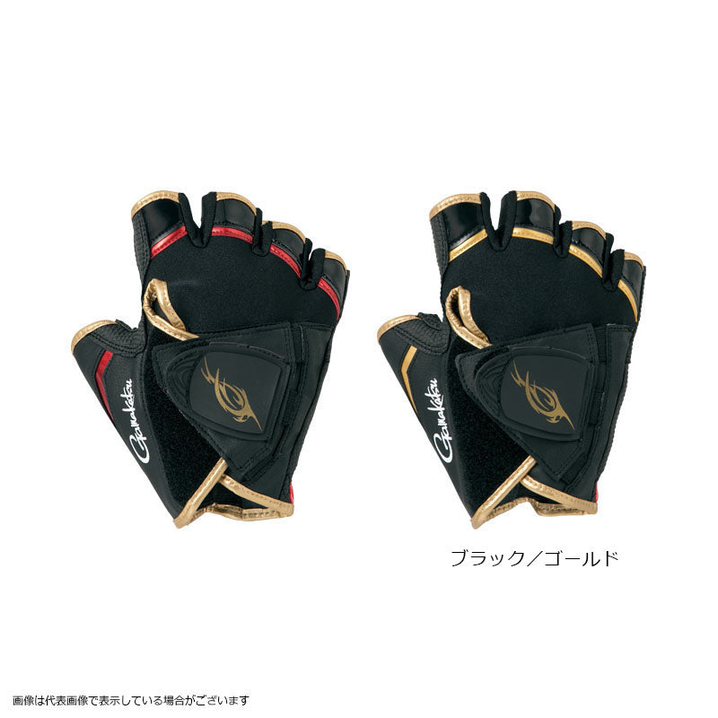 Gamakatsu GM7257 WSCB Tournament Gloves (5-piece) Black/Gold L