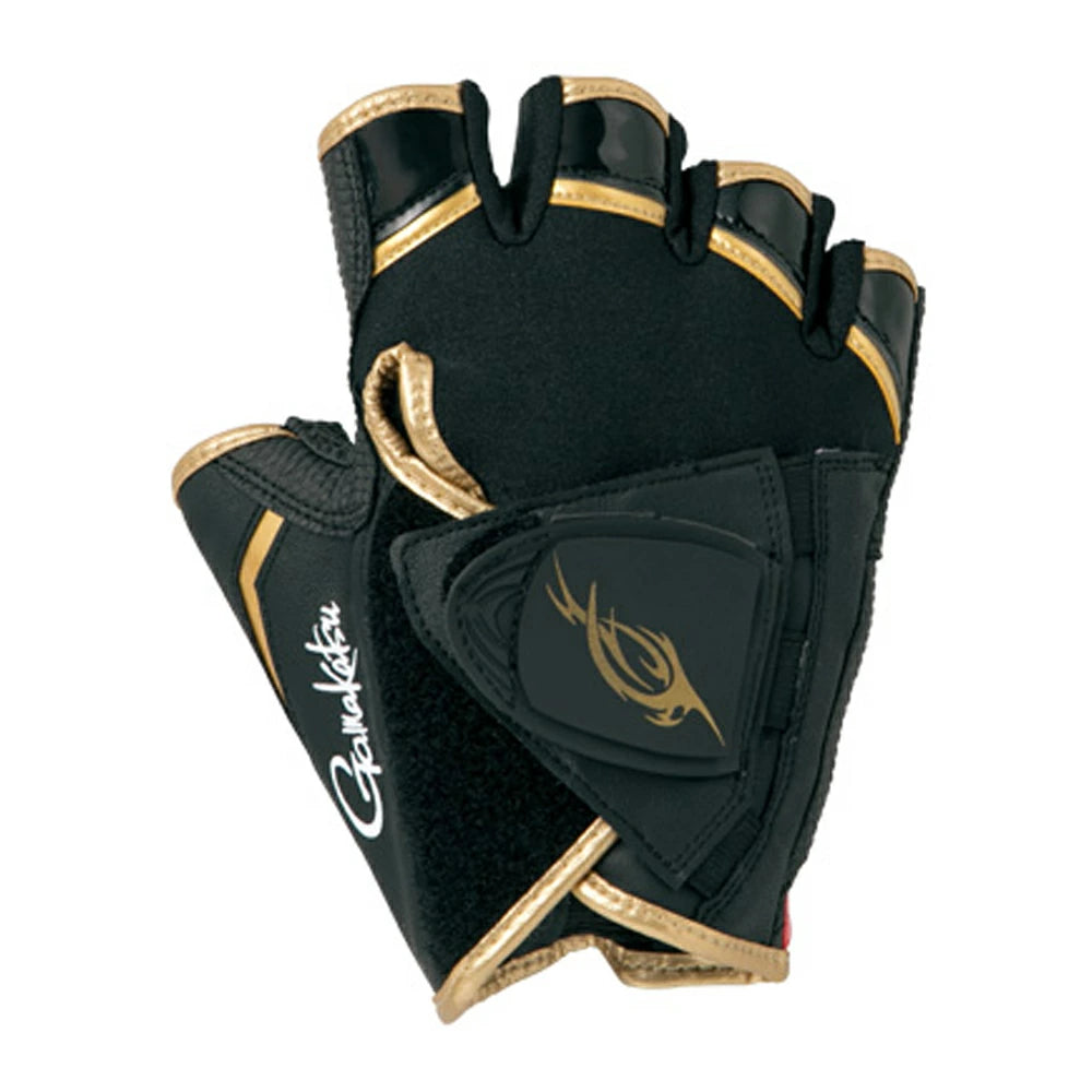 Gamakatsu GM7257 WSCB Tournament Gloves (5-piece) Black/Gold L