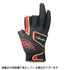 Gamakatsu GM7271 Double Belt Fishing Gloves (3-piece) Black/Red M