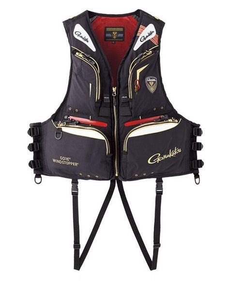 Gamakatsu GM2184 Windstopper Floating Vest Black/Tricolor L