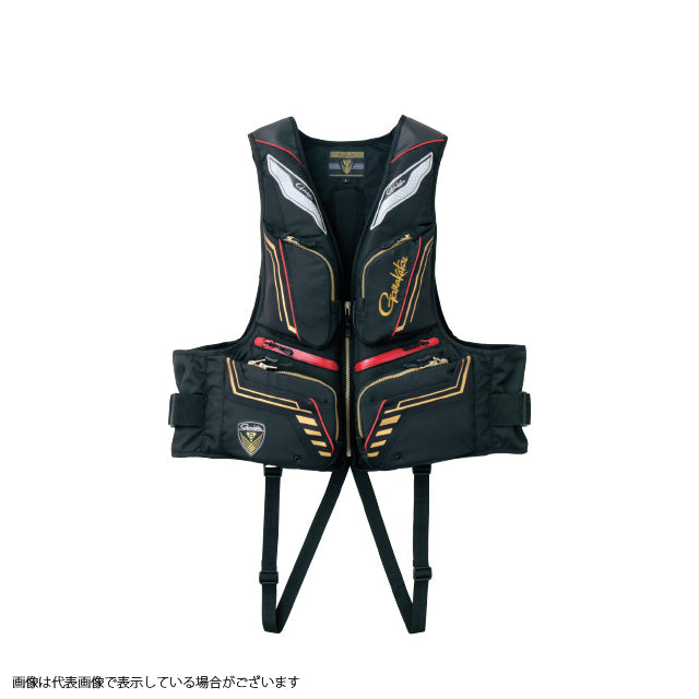 Gamakatsu GM2186 Windstopper Floating Vest Black/Red LL