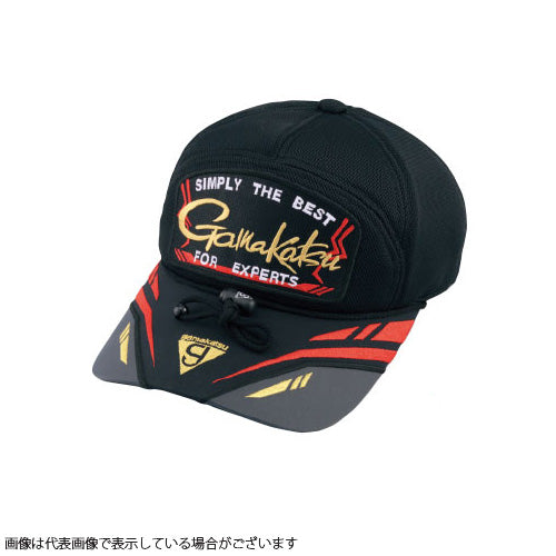 Gamakatsu All Mesh Cap (Patch) GM9852 Black/Red LL