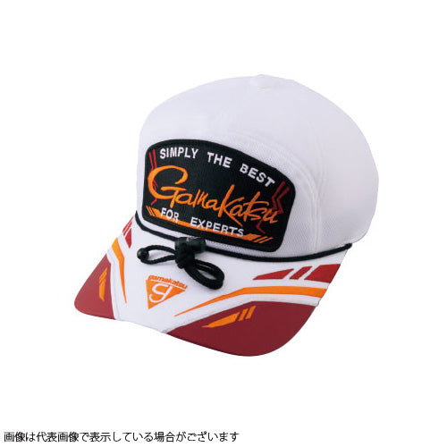 Gamakatsu GM9852 All Mesh Cap (Patch) White/Wine Red L