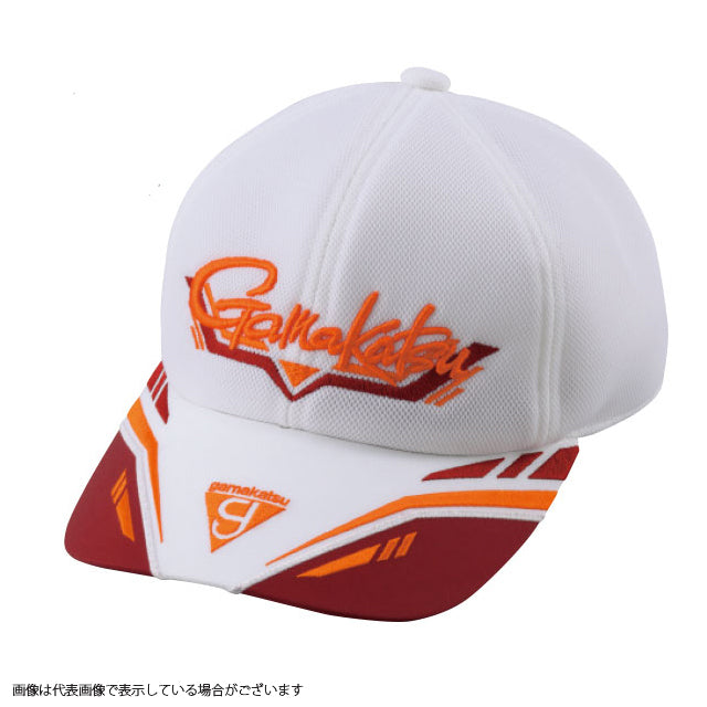 Gamakatsu GM9853 All Mesh Cap (6 sides) White/Wine Red LL