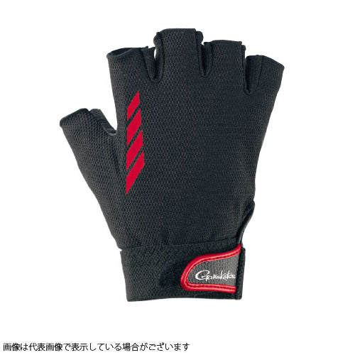 Gamakatsu GM7273 No Fly Zone NFZ Fishing Gloves Black/Red M