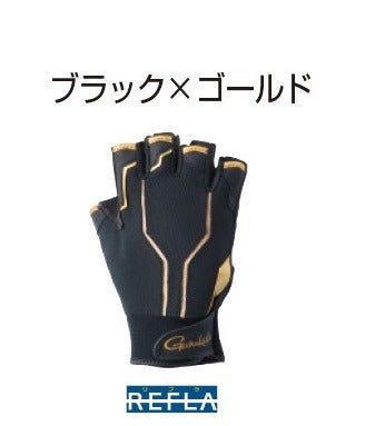 Gamakatsu GM7279 WS Gloves (5-piece/Short) Black/Gold M