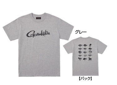 Gamakatsu GM3576 T-shirt (cursive logo) Gray LL