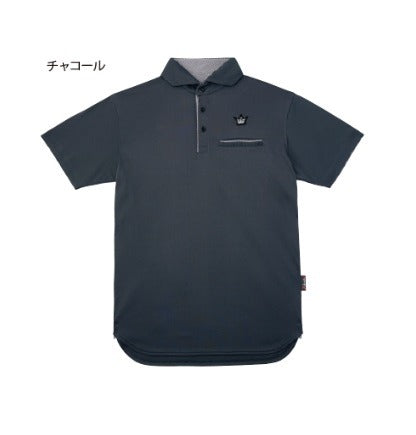 Gamakatsu GM3636 Polo shirt (crown/long length) Charcoal L