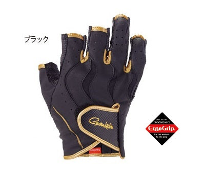 Gamakatsu GM7286 ErgoGrip Gloves 5-piece HS Black LL