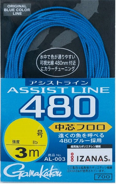 Gamakatsu Assist Line 480 (Fluorocarbon Core) 3m #10