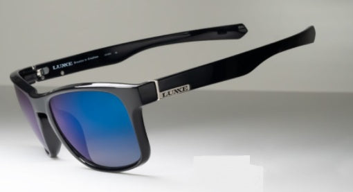 Gamakatsu LE3001 Polarized Glasses Speckies LUNA #6 Black: Dark Gray/Blue Mirror