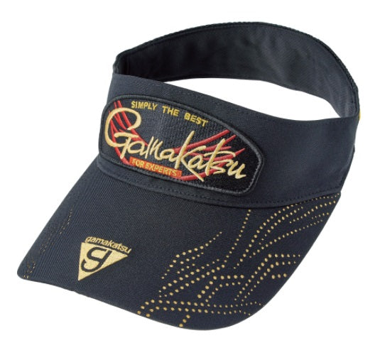 Gamakatsu Hat GM9887 Half Mesh Sun Visor Black M