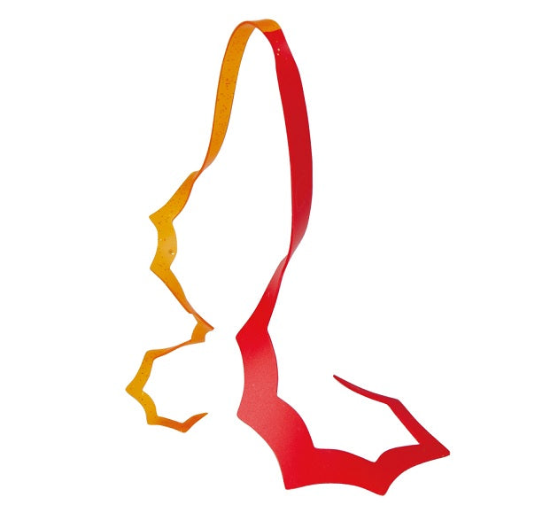 Gamakatsu Tairaba Sakuragen Silicone Tie Spiky Curly #17 Orange Silver/Solid Red