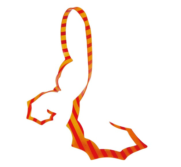 Gamakatsu Tairaba Sakuragen Silicone Tie Spiky Curly #43 Orange Red Zebra