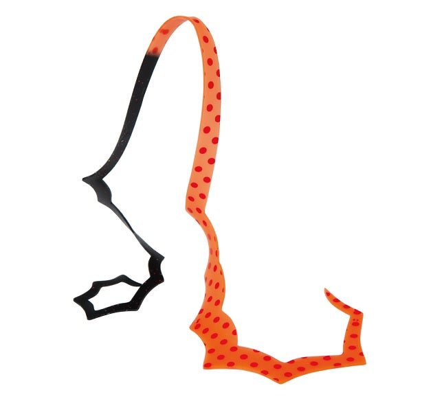 Gamakatsu Tairaba Sakuragen Silicone Tie Spiky Curly #46 Red Spot Orange/Black Red Glitter