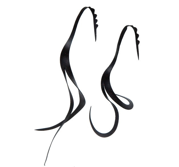 Gamakatsu Tairaba Sakuragen Silicone Necktie Slit Curly #32 Black/Red Lame