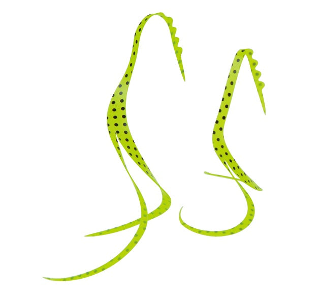 Gamakatsu Tairaba Sakuragen Silicone Tie Slit Curly #36 Chart/Black Spot