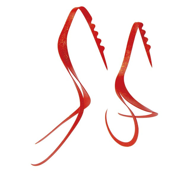 Gamakatsu Tairaba Sakuragen Silicone Tie Slit Curly #48 Solid Orange Gold Flake