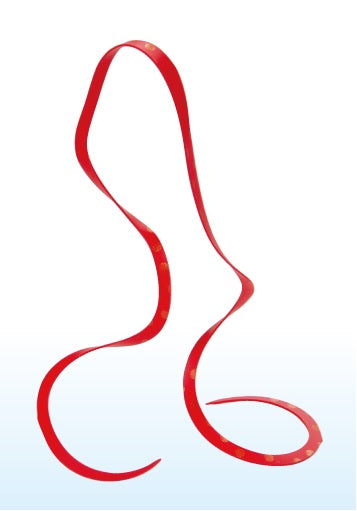 Gamakatsu Tairaba Sakuragen Silicone Tie Ultra-thin Short Curly #50 Solid Red Gold Spot