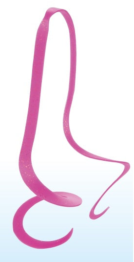 Gamakatsu Tairaba Sakuragen Silicone Tie Thick Cut Multi-Curly #49 Shocking Pink Gold Flake