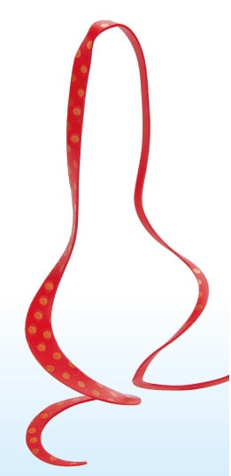 Gamakatsu Tairaba Sakuragen Silicone Tie Thick Cut Multi-Curly #50 Solid Red Gold Spot