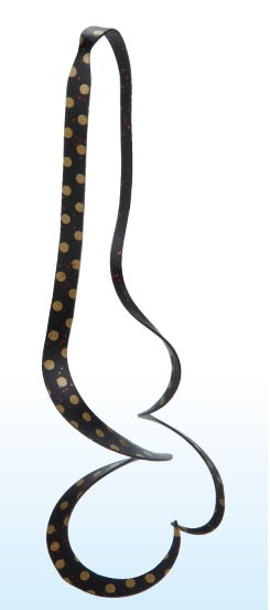 Gamakatsu Tairaba Sakuragen Silicone Tie Thick Cut Multi-Curly #52 Solid Black Gold Spot