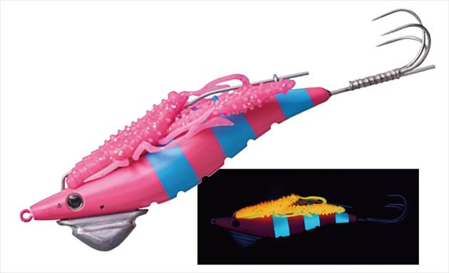 Gamakatsu Worm Octolise Spike Claw #6 Pink/Blue Glow