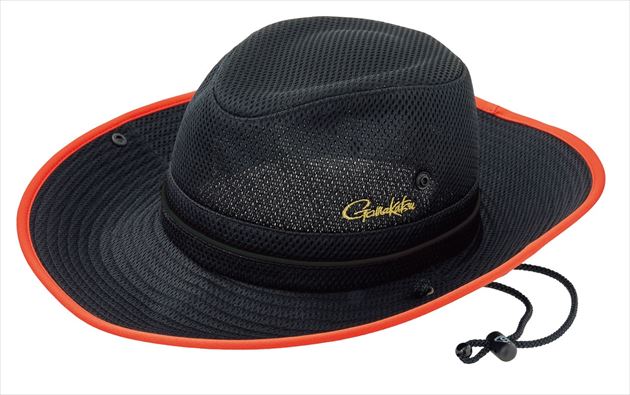 Gamakatsu Hat GM9890 Light Cool Straw Hat Black/Red M