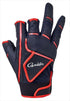 Gamakatsu Gloves GM7290 CORDURA Tournament Gloves (3-piece) Black/Red LL