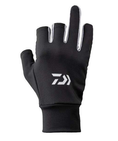 DAIWA DG-96009W Stretchable Heating Gloves, 3-cut, Black, M