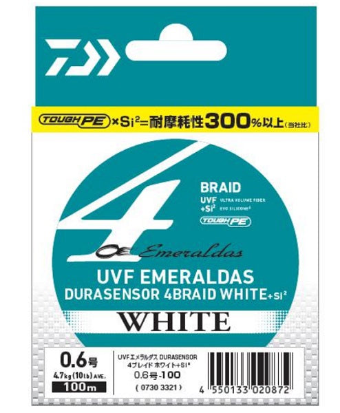 Daiwa UVF Emeraldas DURA Sensor x4 White #0.6-100m