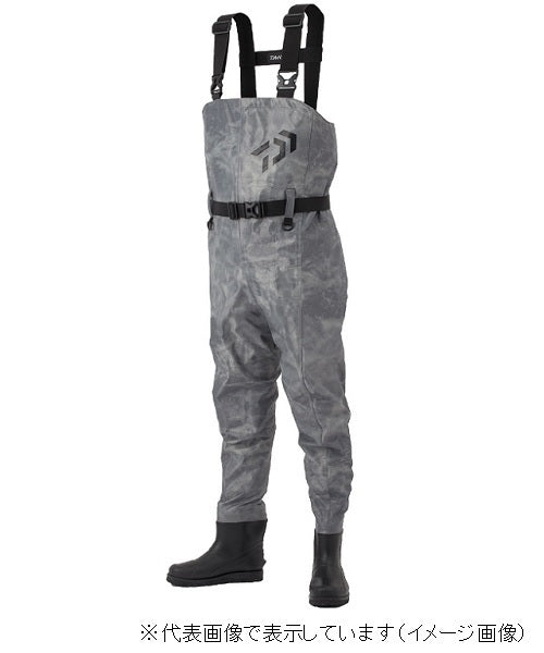 DAIWA FW-4550R-T Tight Fit Fishing Waders Felt Spike Sole Crack Gray M