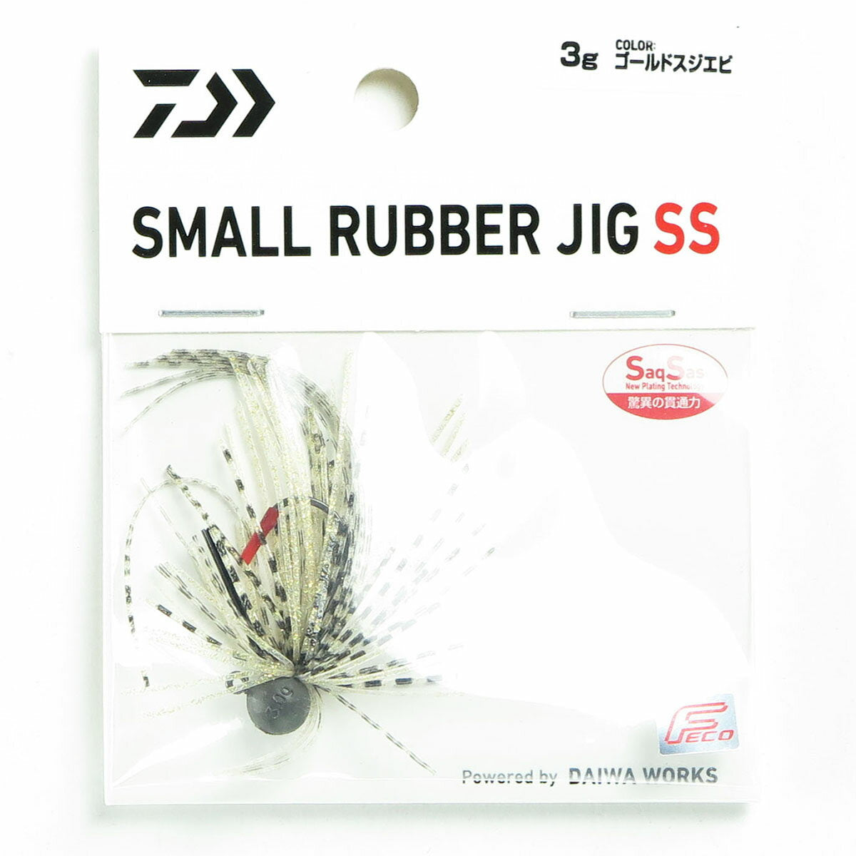 DAIWA Small Rubber Jig SS (Saxus) 3g Gold Striped Shrimp
