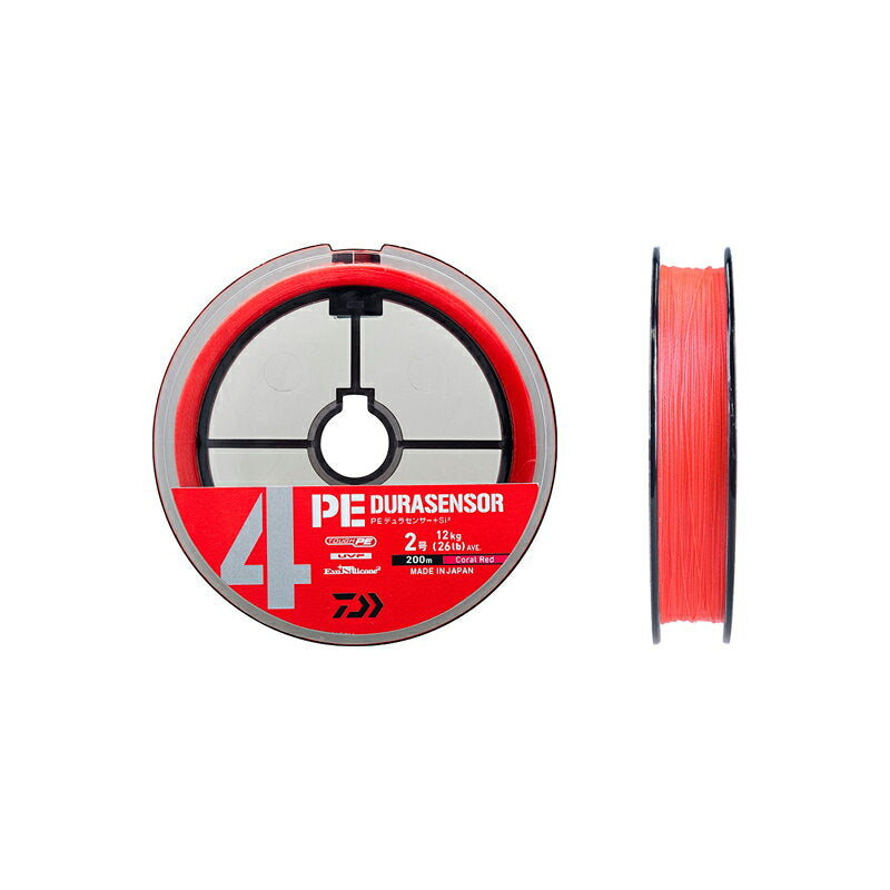 Daiwa PE DuraSensor X4+Si2 Single Color Coral Red No. 1-150m