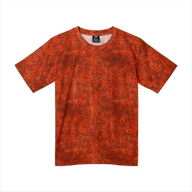 DAIWA Wear DE-8722 Dry Mesh Short Sleeve Shirt Orange Hex