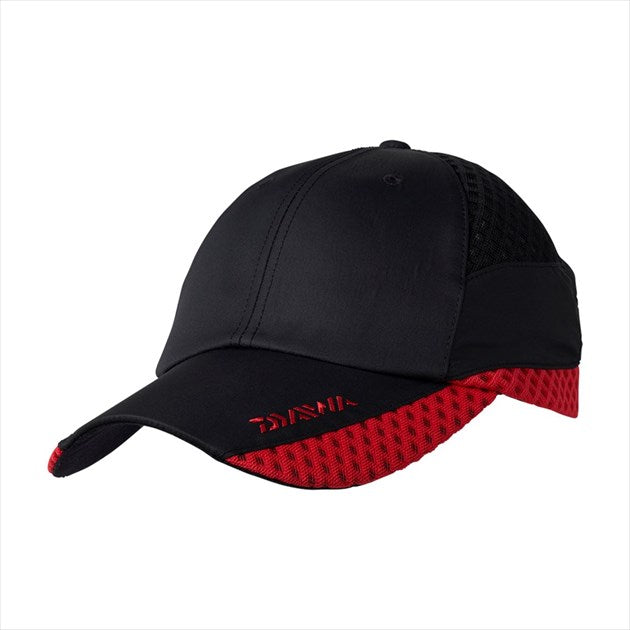 DAIWA Hat DC-6122 Water-repellent Design Mesh Cap Black Red Free Size