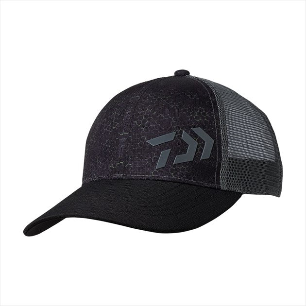 DAIWA Hat DC-6622 Hexagonal Half Mesh Cap Black Lime Hex King