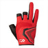 DAIWA Gloves DG-1422 Leather Fit Gloves 3-cut Red M