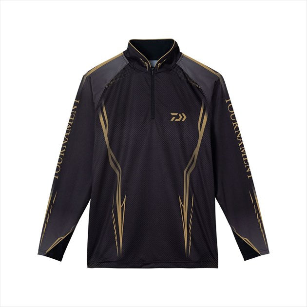 DAIWA Wear DE-7322T Tournament Half Zip Dry Shirt Black