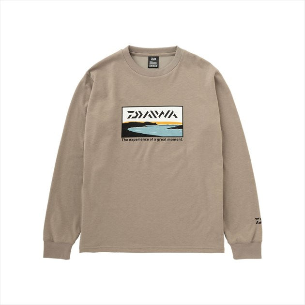 DAIWA Wear DE-6122 Graphic Long T-Shirt Surf Mocha