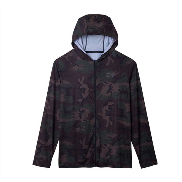 DAIWA Wear DE-6223 Ice Dry Full Zip Hoodie Rashguard Green Camo