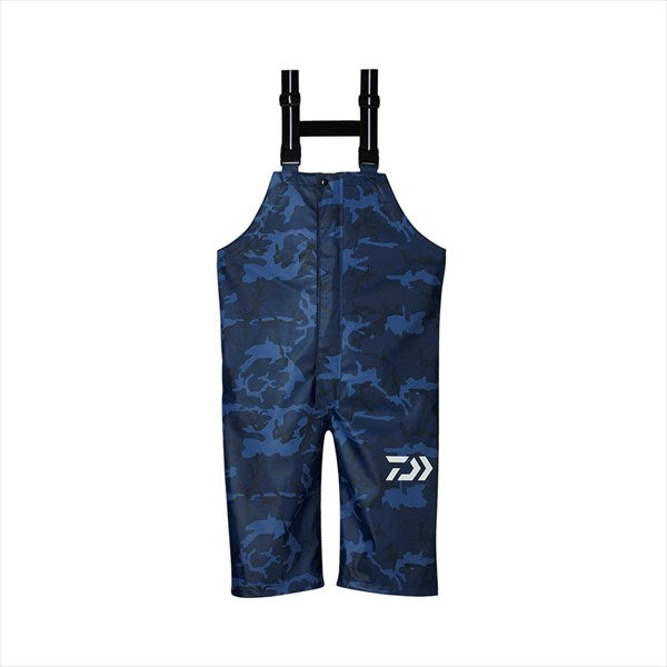 DAIWA Rainwear DR-6323P PU Ocean Half Overalls Navy Camo M