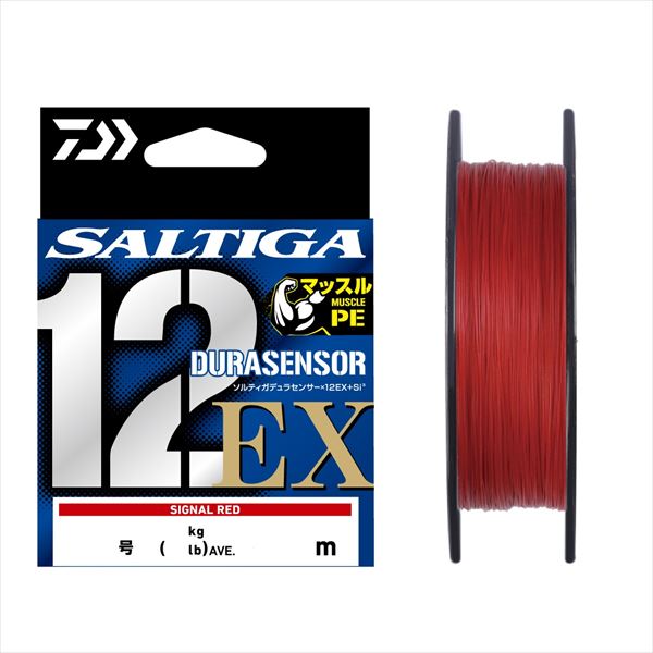 Daiwa PE line UVF Saltiga Dura Sensor x 12EX + Si3 Signal Red #3-300m